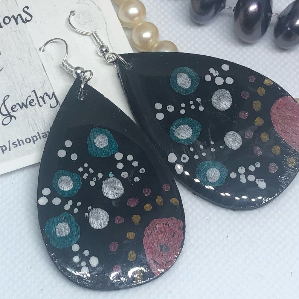 Mixed Media Designer Originals Earrings Mandala